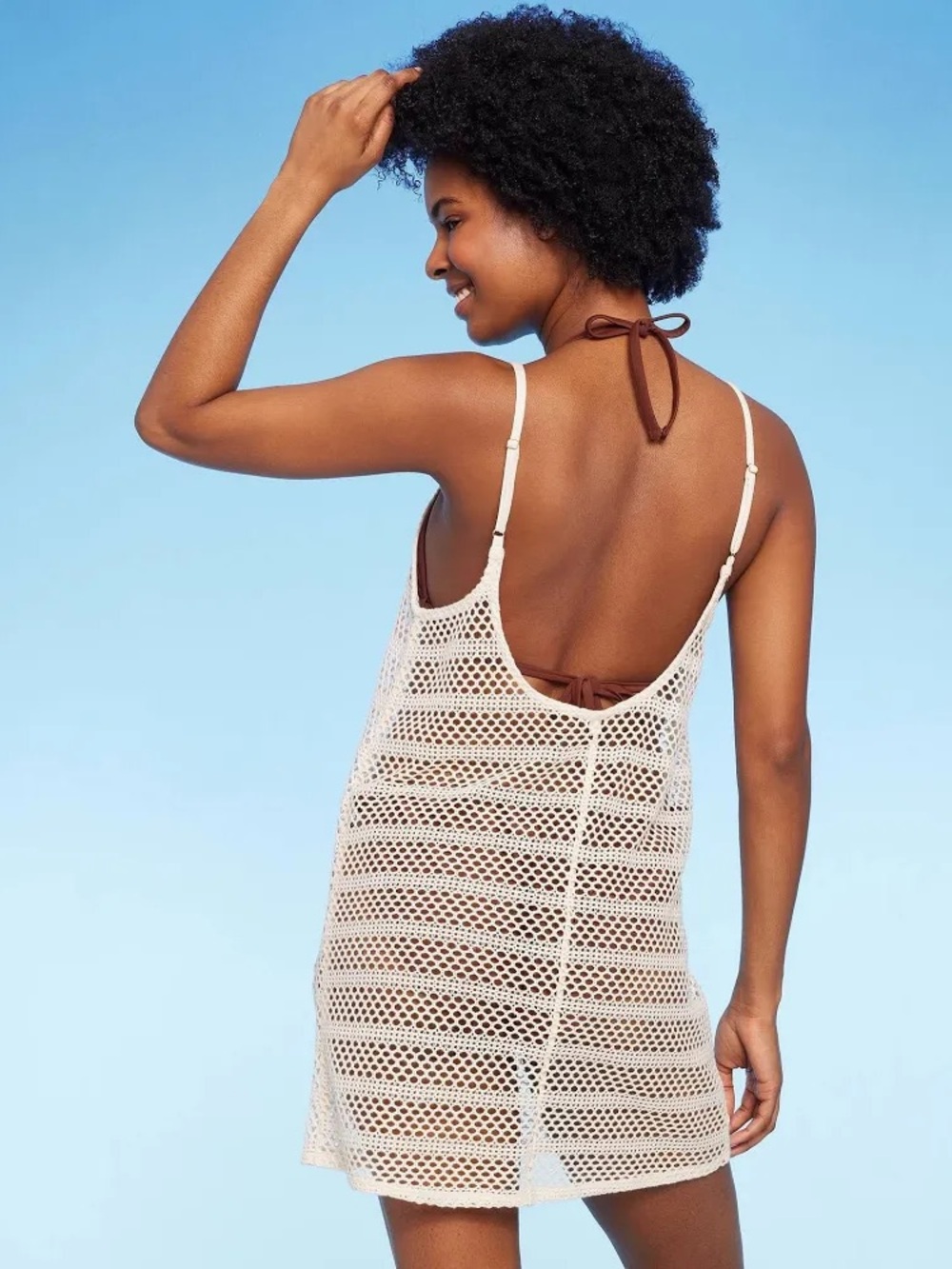 Wild fable cream crochet swim cover-up NWT XL - Picture 4 of 10
